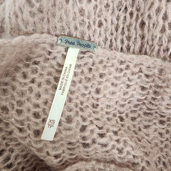 Free People Womens Mohair Loose Knit Sweater In Dusty Pink - Picture 7 of 10